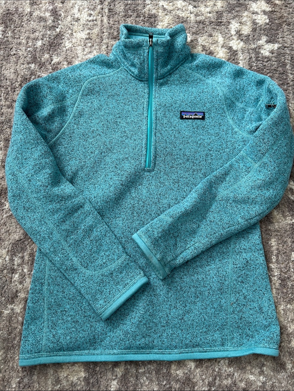 Patagonia Teal Half-Zip Pullover Sweater
